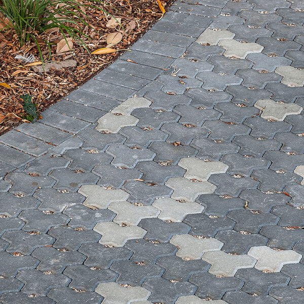 Ecotrihex Permeable Paving - Charcoal & Natural Grey 188 x 92 Pavers