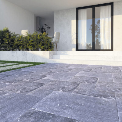 Blue Grey Marble Outdoor Pavers