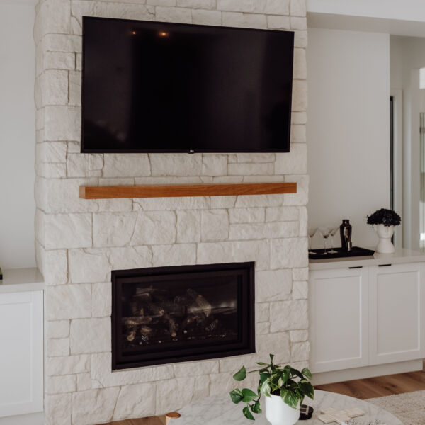 Dry Stacked | Limestone | Fireplace