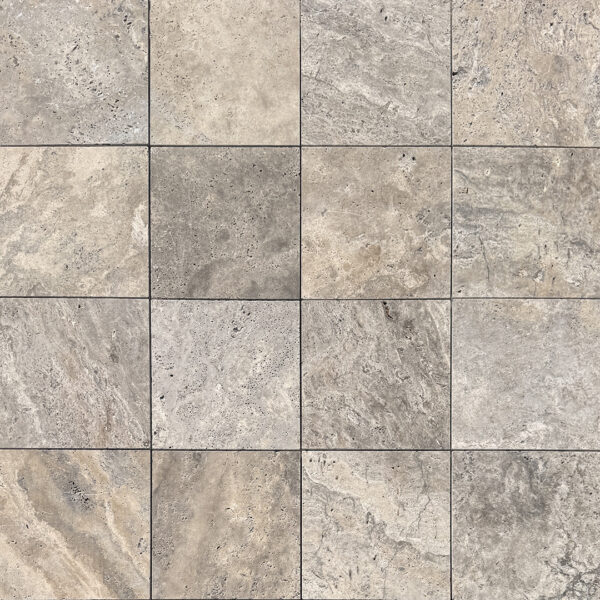 Travertine 300 x 300 Tile - SIlver