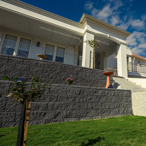 Easy Wall Charcoal Retaining Wall | Southern Earth Landscaping1